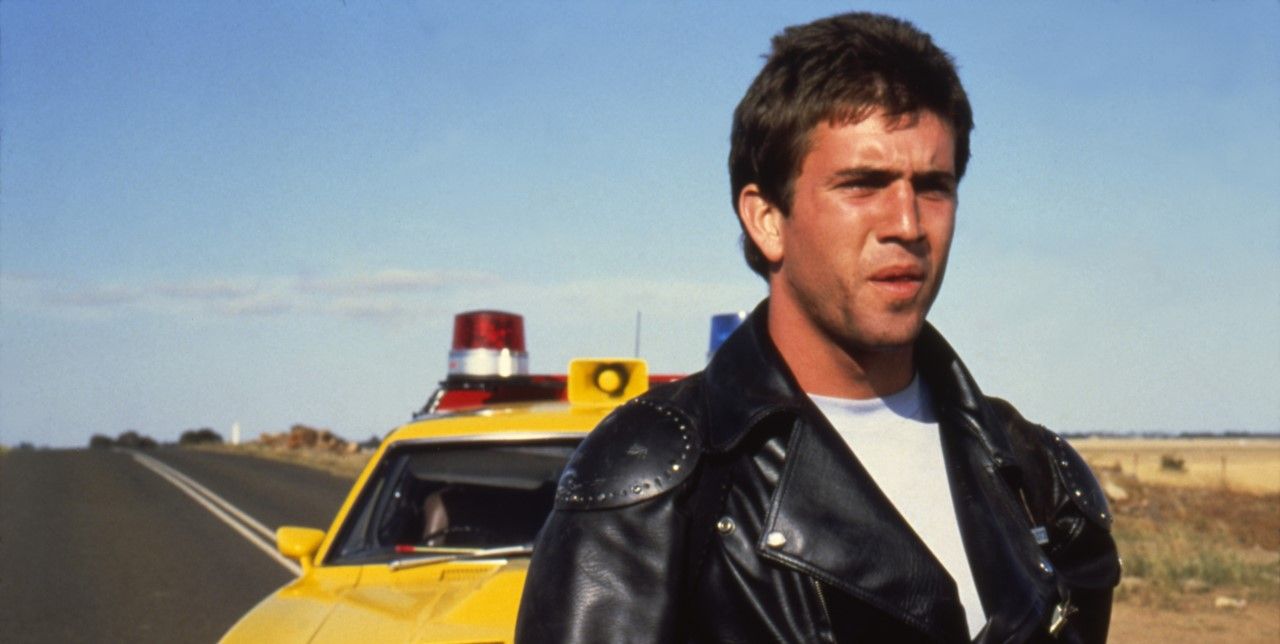 Mel Gibson som Mad Max i den første film, ude i den australske outback