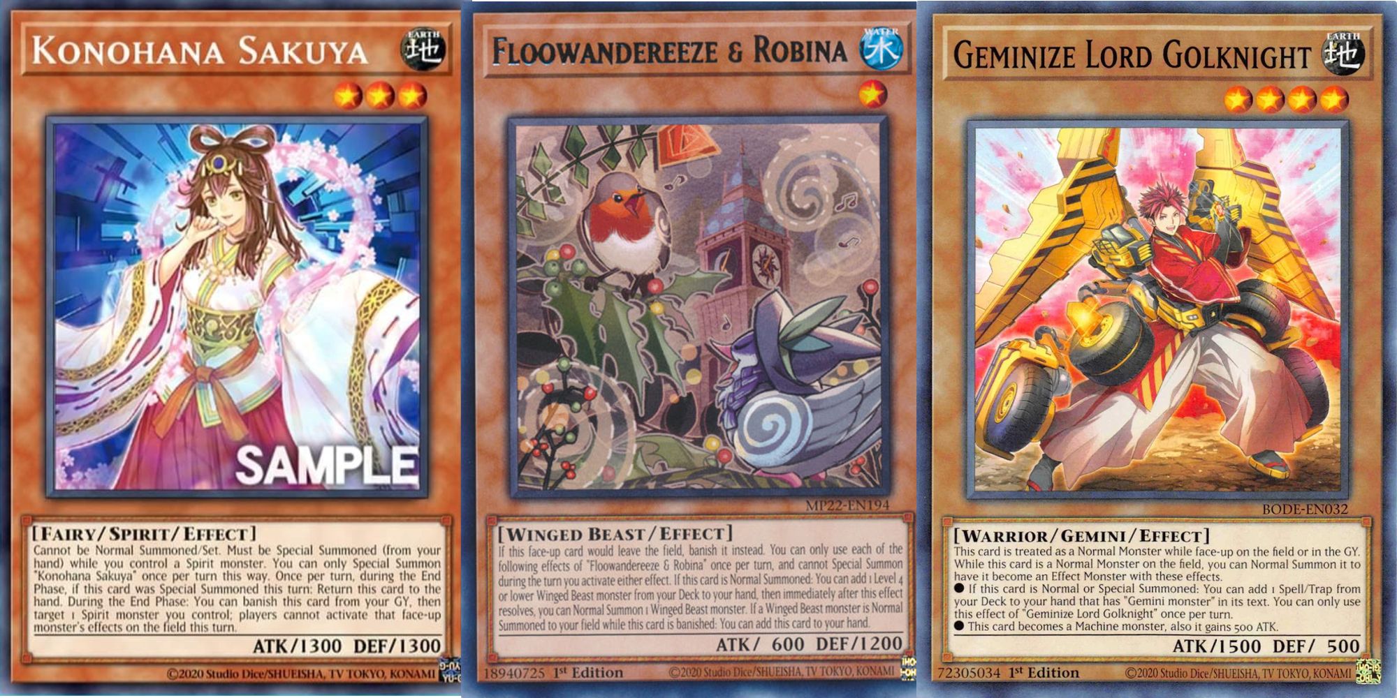 Yu-Gi-Oh!  Konohanasakuya + Floowandereez & Robina + Geminize Lord Golknight