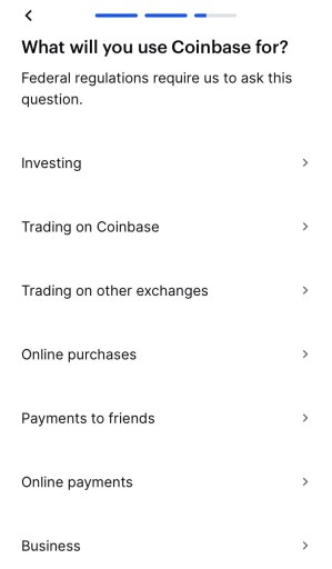 Hvad vil du bruge Coinbase til?