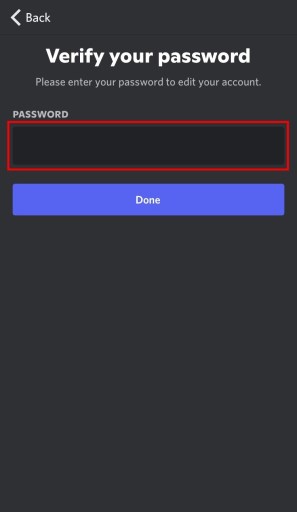 Bekræft din adgangskode på Discord