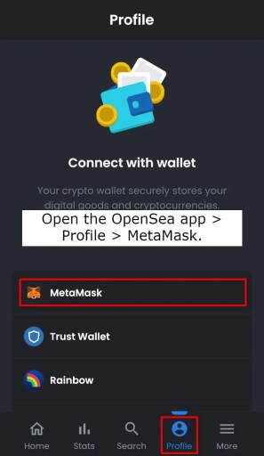 Tilslut MetaMask til OpenSea
