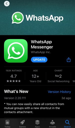 WhatsApp App Store