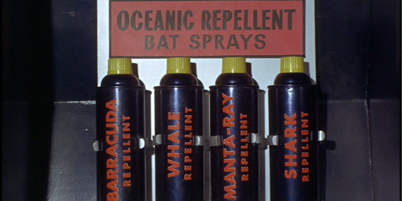 Batman Adam West film Shark repellent og Oceanic repellent sprays