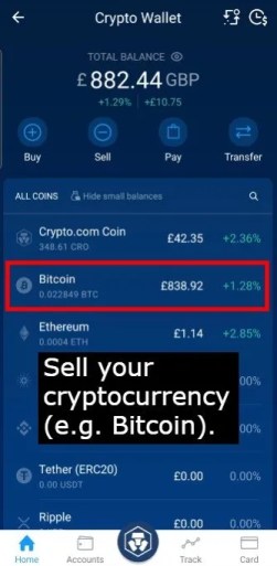 Crypto.com Bitcoin tegnebog