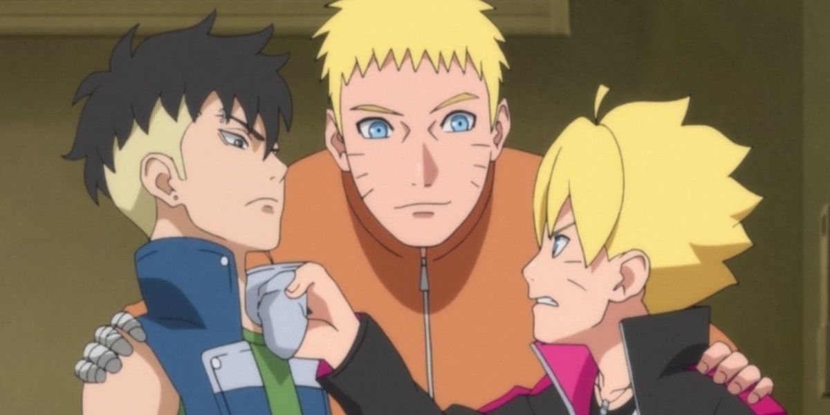 Kawaki, Boruto og Naruto i Boruto.