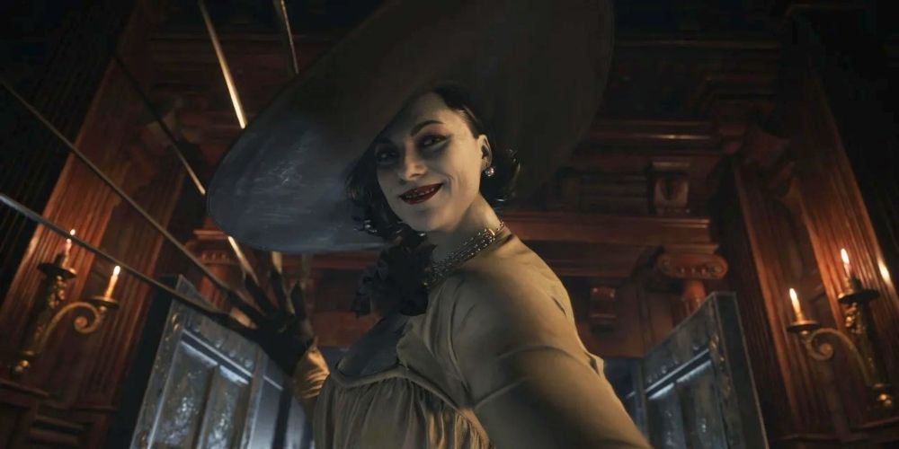 Lady Alcina Dimitrescu og hendes kløer i Resident Evil: Village-spillet