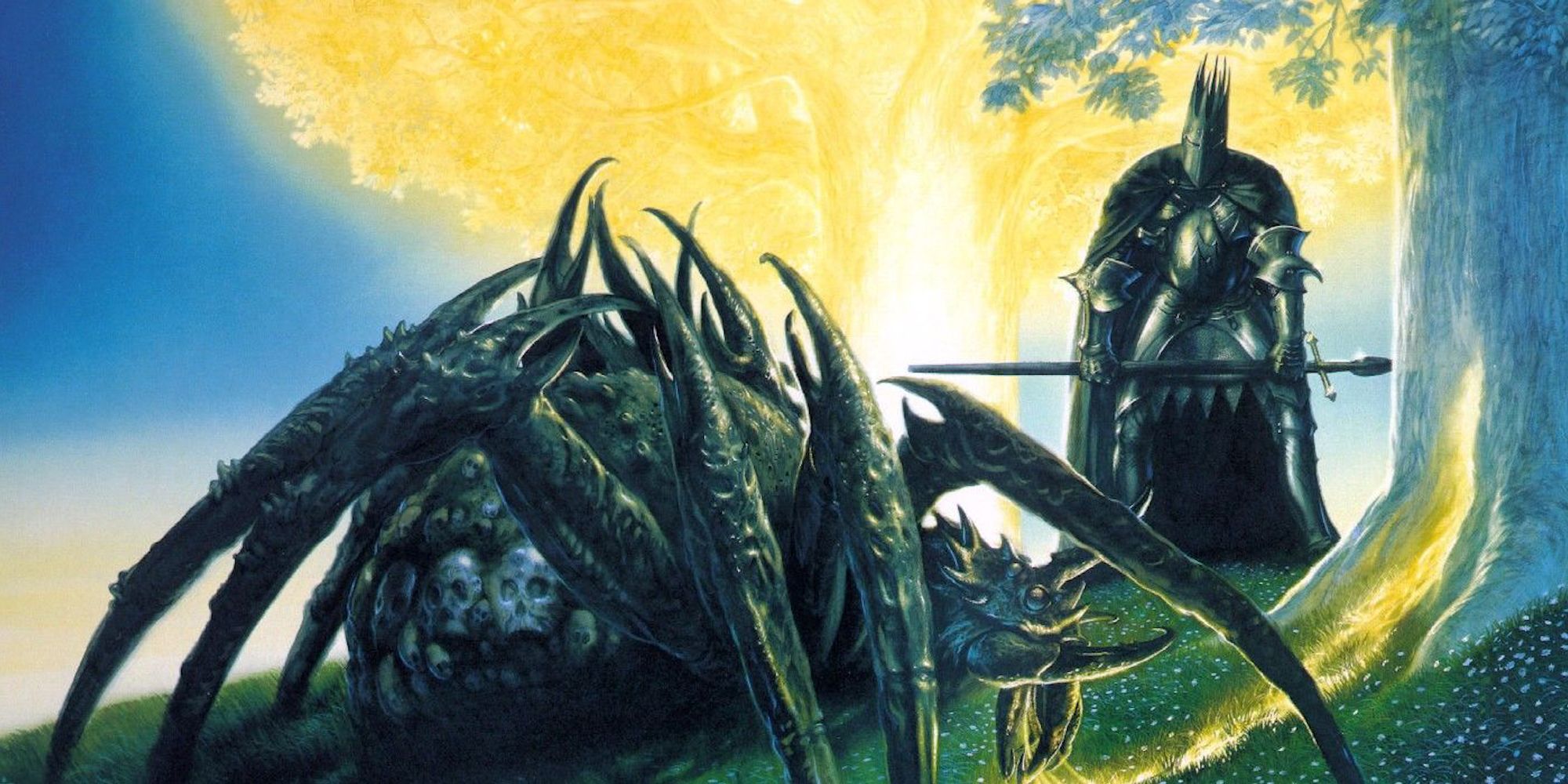Morgoth med kæmpe edderkop (2000 x 1000)