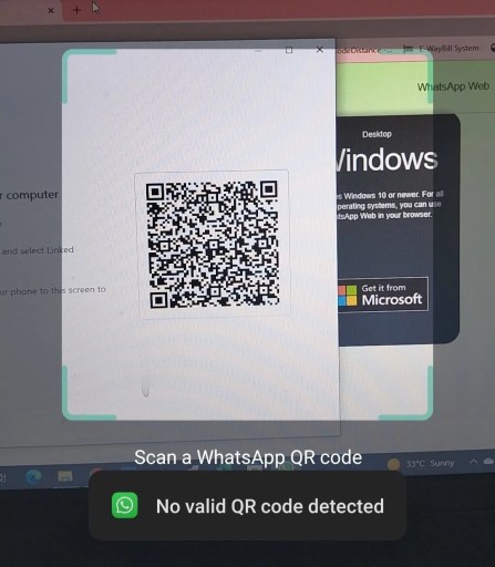 Ingen gyldig QR-kode fundet