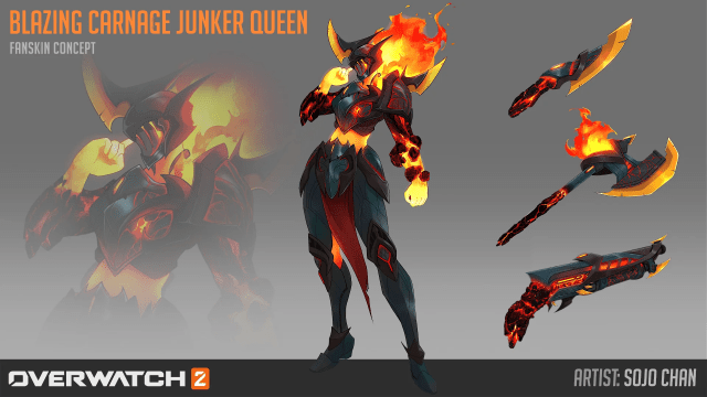Blazing Carnage Junker Queen konceptkunst af kunstneren Sojo Chan. 
