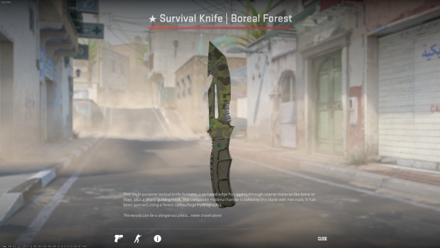 Survival Knife Boreal Forest i CS2.