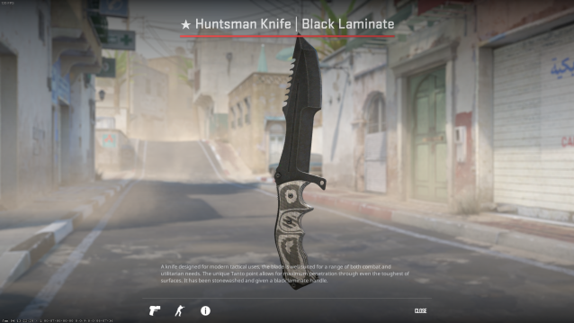 Hunstman Knife Black Laminate fra CS2.