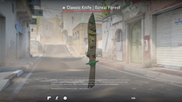 Classic Knife Boreal Forest fra CS2.