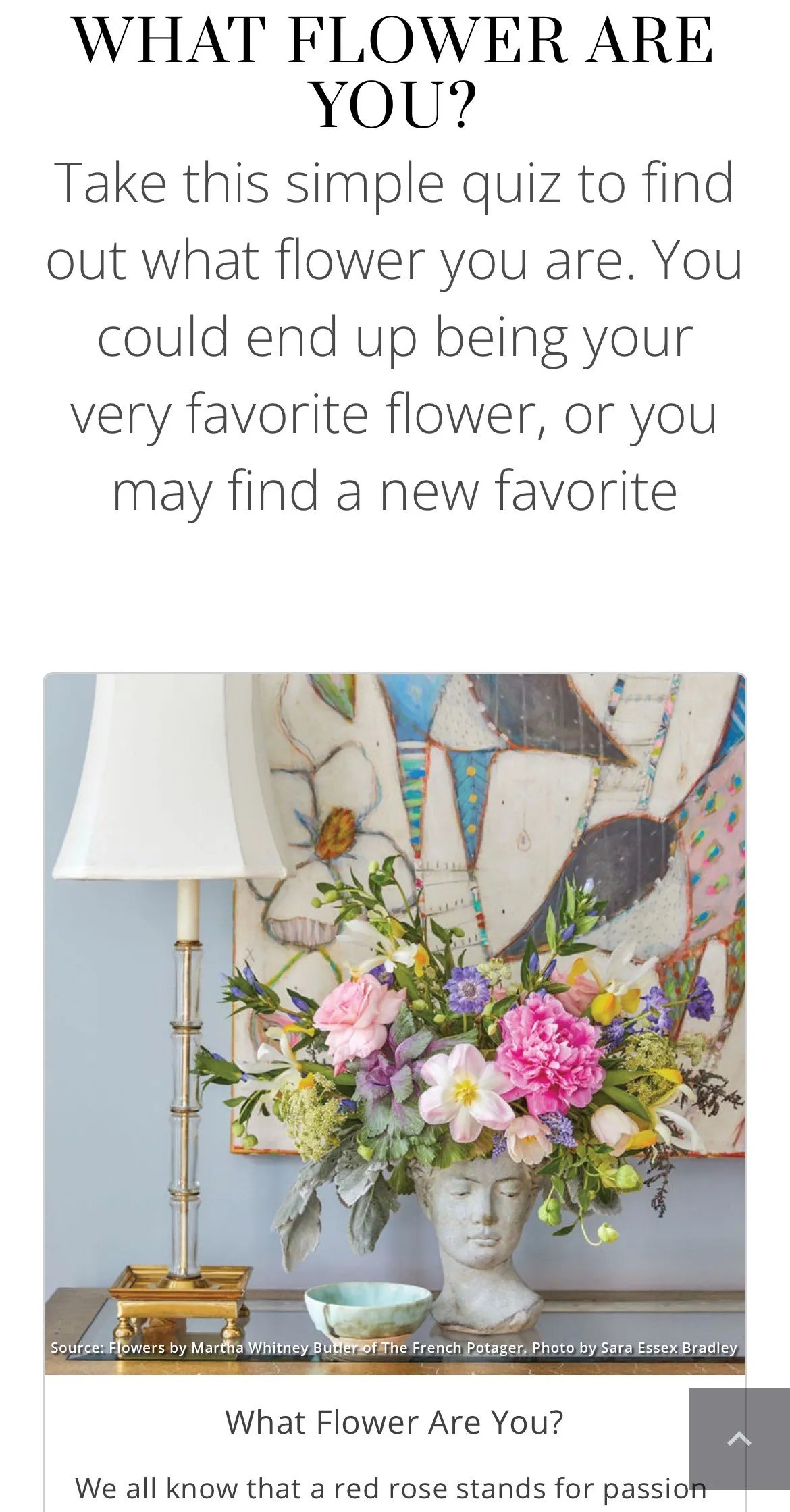 Hvilken blomst er du quiz
